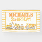 Bouwstortplaats Truck Party Achtergrond Spandoek (Horizontaal)