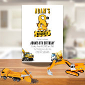 Bouwstortplaats Vrachtwagen Achtste Verjaardagsfee Kaart