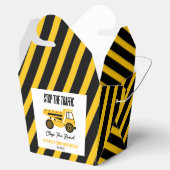 Bouwstortplaats Vrachtwagen Bulldozer Verjaardagsf Bedankdoosjes (Geopend)