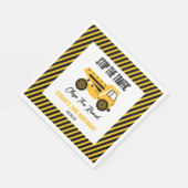 Bouwstortplaats Vrachtwagen Bulldozer Verjaardagsf Servet (Hoek)