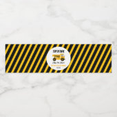 Bouwstortplaats Vrachtwagen Bulldozer Verjaardagsf Waterfles Etiket (Enkel label)