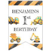 Bouwstortplaats Vrachtwagen Kinder Jongen 1e Verja Vlaggetjes (Eerste vlag)