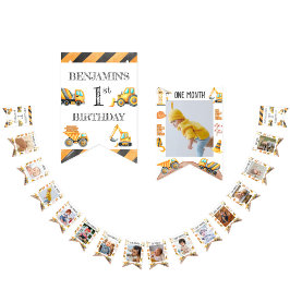 Bouwstortplaats Vrachtwagen Kinder Jongen 1e Verja Vlaggetjes