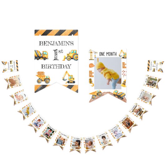 Bouwstortplaats Vrachtwagen Kinder Jongen 1e Verja Vlaggetjes