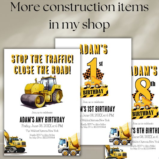 Bouwstortplaats Vrachtwagen Negende Verjaardagsfee Kaart