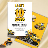 Bouwstortplaats Vrachtwagen Tiende Verjaardagsfees Kaart