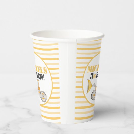 Bouwstortplaats Vrachtwagen Verjaardagsfeestbekers Papieren Bekers (Rechts)