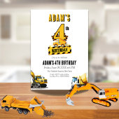 Bouwstortplaats Vrachtwagen Vierde Verjaardagsfees Kaart