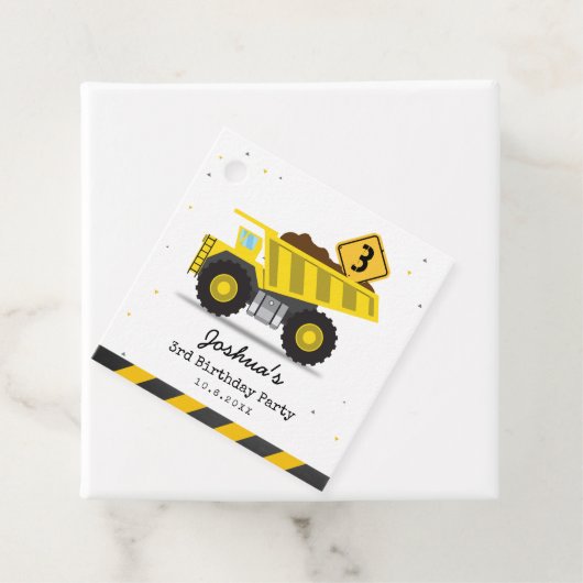 Bouwstortplaatsvrachtwagen Kinder elke leeftijd Ve Bedankjes Labels (In situ)