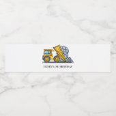 Bouwstortplaatsvrachtwagen Kinder elke leeftijd Ve Waterfles Etiket (Enkel label)