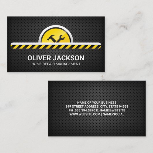 Bouwstroken | Hammer en WFrench Visitekaartje (Voorkant / Achterkant)