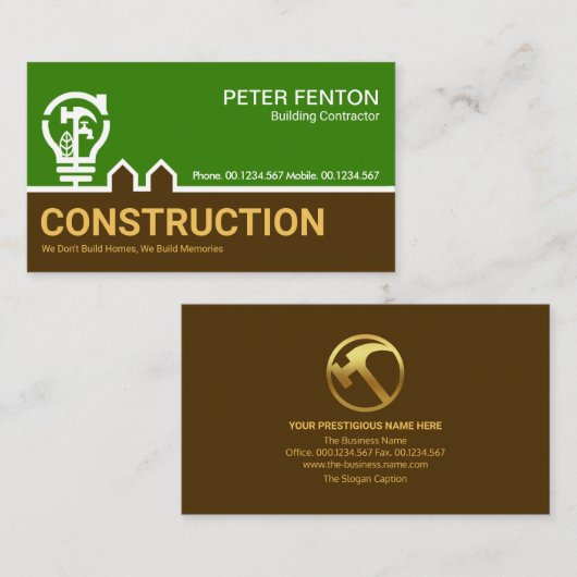 Bouwstructuurstructuurstructuurstructuurvezel (Ban Visitekaartje (Voorkant / Achterkant)