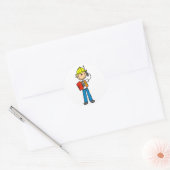 Bouwt Foreman Tshirts en geschenken Ronde Sticker (Envelop)
