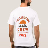 👷 Bouwteam Vintage Aannemer👷 T-shirt (Achterkant)