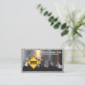 Bouwteken en gereedschap | City Skyline Visitekaartje (Staand voorkant)