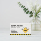 Bouwteken en hardware tools visitekaartje (Staand voorkant)