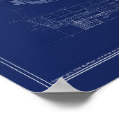 Bouwtekening van USS Little Rock CLG-4 kruiser Poster (Hoek)