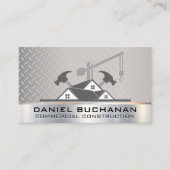 bouwterrein | Blue Collar werktuigen Visitekaartje (Voorkant)