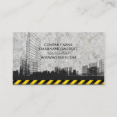 bouwterrein | bulldozer | Hardhat Visitekaartje (Achterkant)