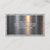 bouwterrein | Diamantstaalplaat van Bord Visitekaartje (Achterkant)