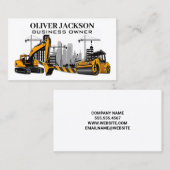 Bouwterrein en voertuigen visitekaartje (Voorkant / Achterkant)