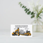 Bouwterrein en voertuigen visitekaartje (Staand voorkant)