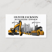 Bouwterrein en voertuigen visitekaartje (Voorkant)