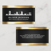 Bouwterrein | Goud en zwart vlees Visitekaartje (Voorkant / Achterkant)