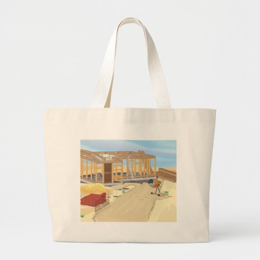 Bouwterrein Grote Tote Bag (Voorkant)