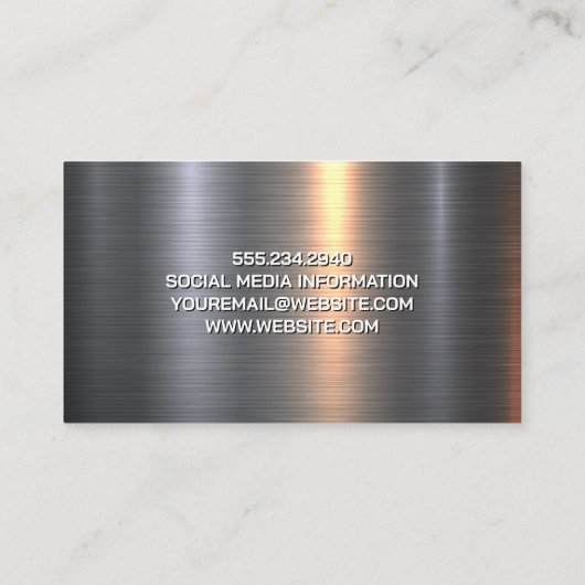 bouwterrein | hoofdaannemer | Kleur Visitekaartje (Achterkant)