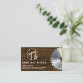 bouwterrein | Hout en zaag Visitekaartje (Staand voorkant)