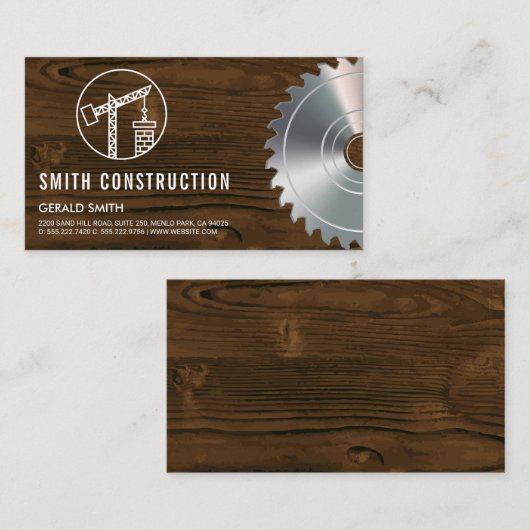 bouwterrein | Hout en zaag Visitekaartje (Voorkant / Achterkant)