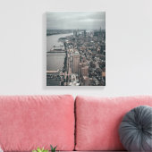 Bouwterrein in de buurt van het waterlichaam overd canvas afdruk (Insitu (Woonkamer))