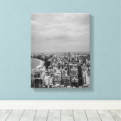 Bouwterrein in de buurt van het waterlichaam overd canvas afdruk (Insitu (Houten vloer))