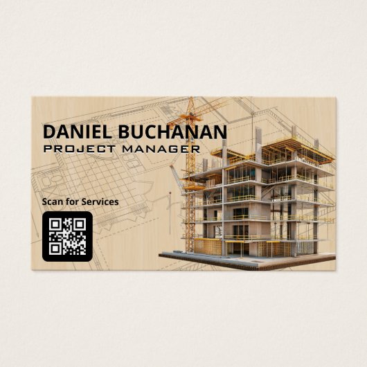 bouwterrein | ingenieur-architect visitekaartje (Voorkant)