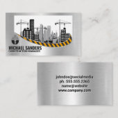 Bouwterrein | Ingenieur | Onroerend goed Visitekaartje (Voorkant / Achterkant)