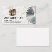 Bouwterrein Logo | cirkelzaag Visitekaartje (Voorkant / Achterkant)