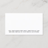 bouwterrein | Staal | aannemer Visitekaartje (Achterkant)