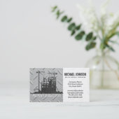 bouwterrein | Staal | aannemer Visitekaartje (Staand voorkant)