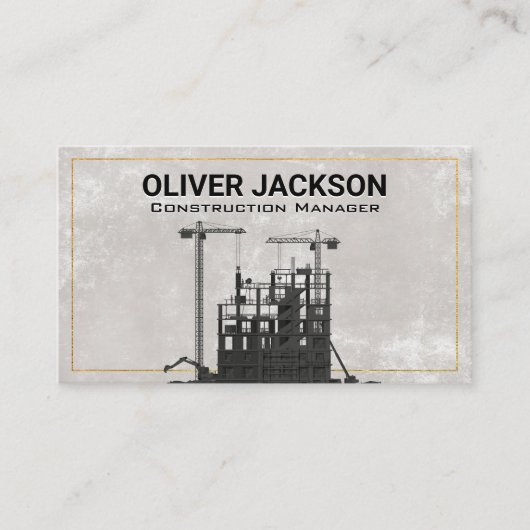 bouwterrein | steiger | Kranen Visitekaartje (Voorkant)