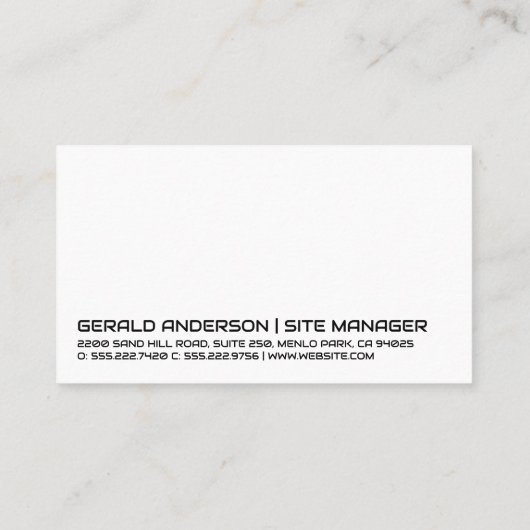 bouwterrein | Vastgoedbouwers Visitekaartje (Achterkant)