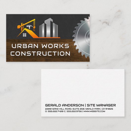bouwterrein | Vastgoedbouwers Visitekaartje (Voorkant / Achterkant)