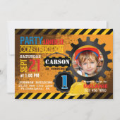 Bouwterrein - Verlangdaguitnodiging Kaart (Voorkant)