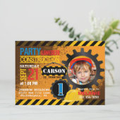 Bouwterrein - Verlangdaguitnodiging Kaart (Staand voorkant)