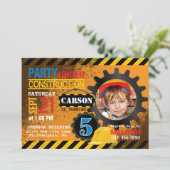 Bouwterrein - Verlangdaguitnodiging Kaart (Staand voorkant)