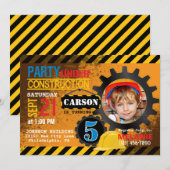 Bouwterrein - Verlangdaguitnodiging Kaart (Voorkant / Achterkant)