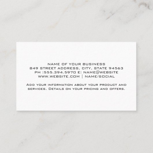 Bouwterrein | Voertuig Visitekaartje (Achterkant)