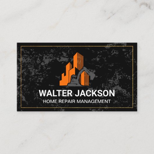 Bouwterrein | Werkvoertuig | Onroerend goed Visitekaartje (Voorkant)