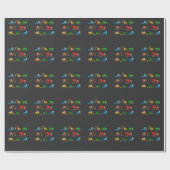 Bouwterreinwagens voor graafvorkheftrucks cadeaupapier (Vlak)