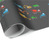 Bouwterreinwagens voor graafvorkheftrucks cadeaupapier (Rol Hoek)